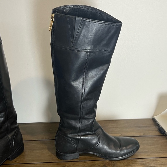 Tory Burch black leather Lawrie riding boots size 8M - Picture 8 of 14
